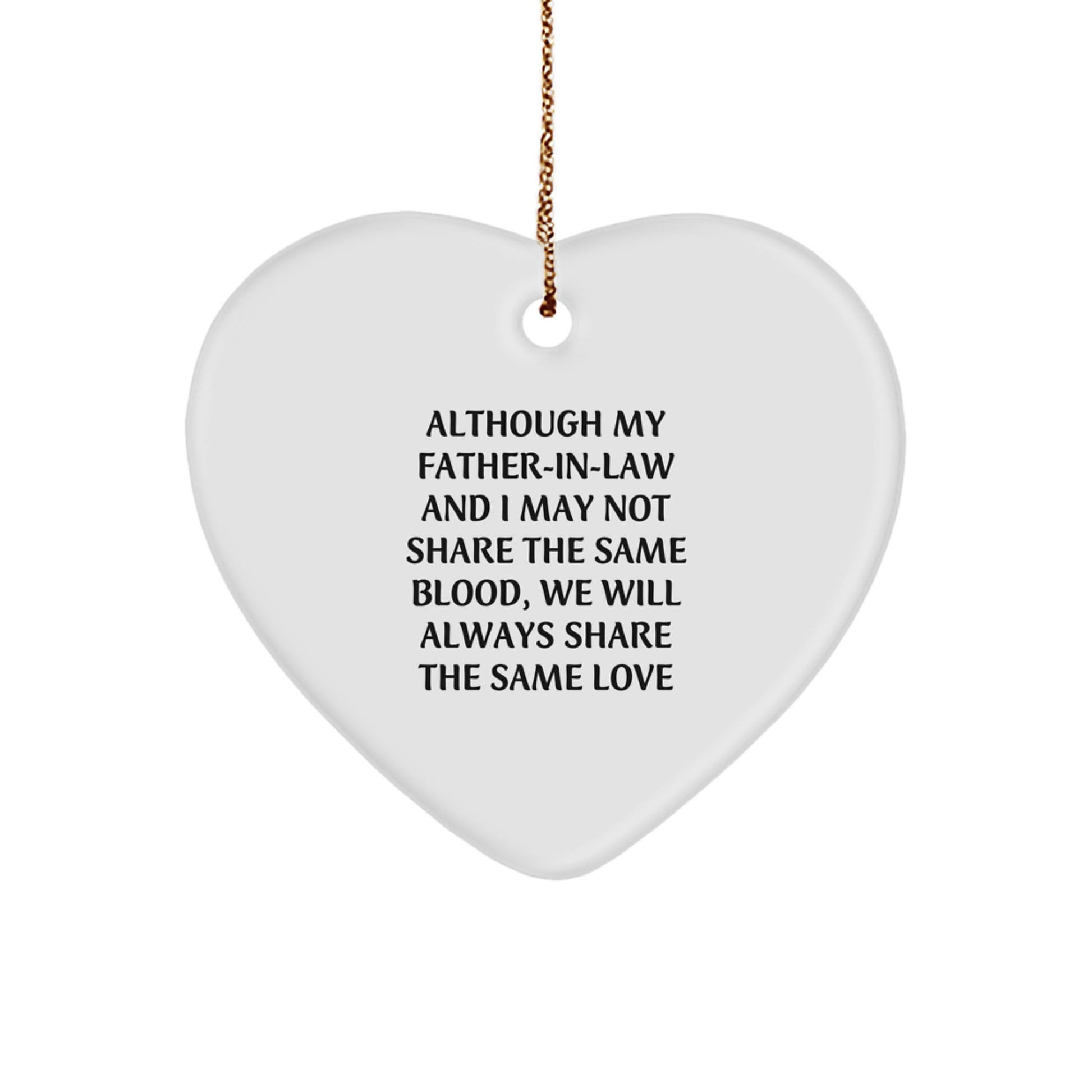 Father-in-law Heart Ornament, Inspirational Quote Gifts from Men for Dad, Christmas Unique Gifts for Men Family Friends - Image 1
