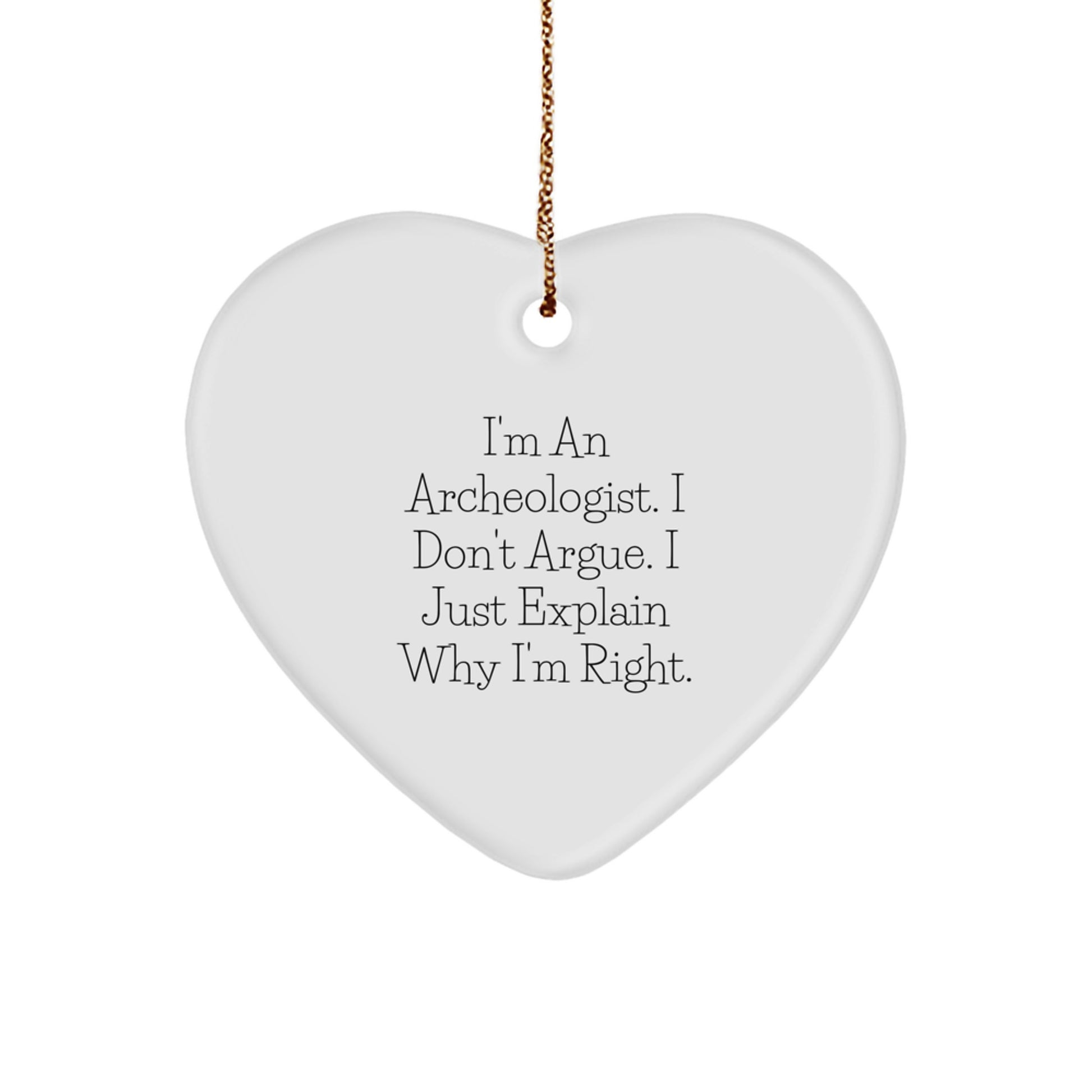 Archeologist Heart Ornament Gifts from Friends, Perfect for Christmas Unique Presents - Image 1