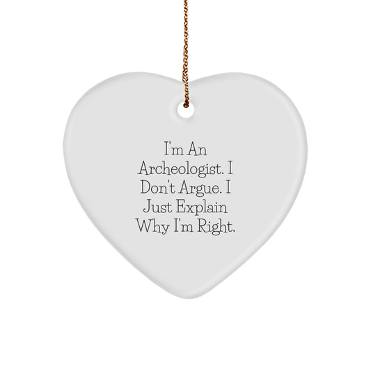 Archeologist Heart Ornament Gifts from Friends, Perfect for Christmas Unique Presents - Image 1