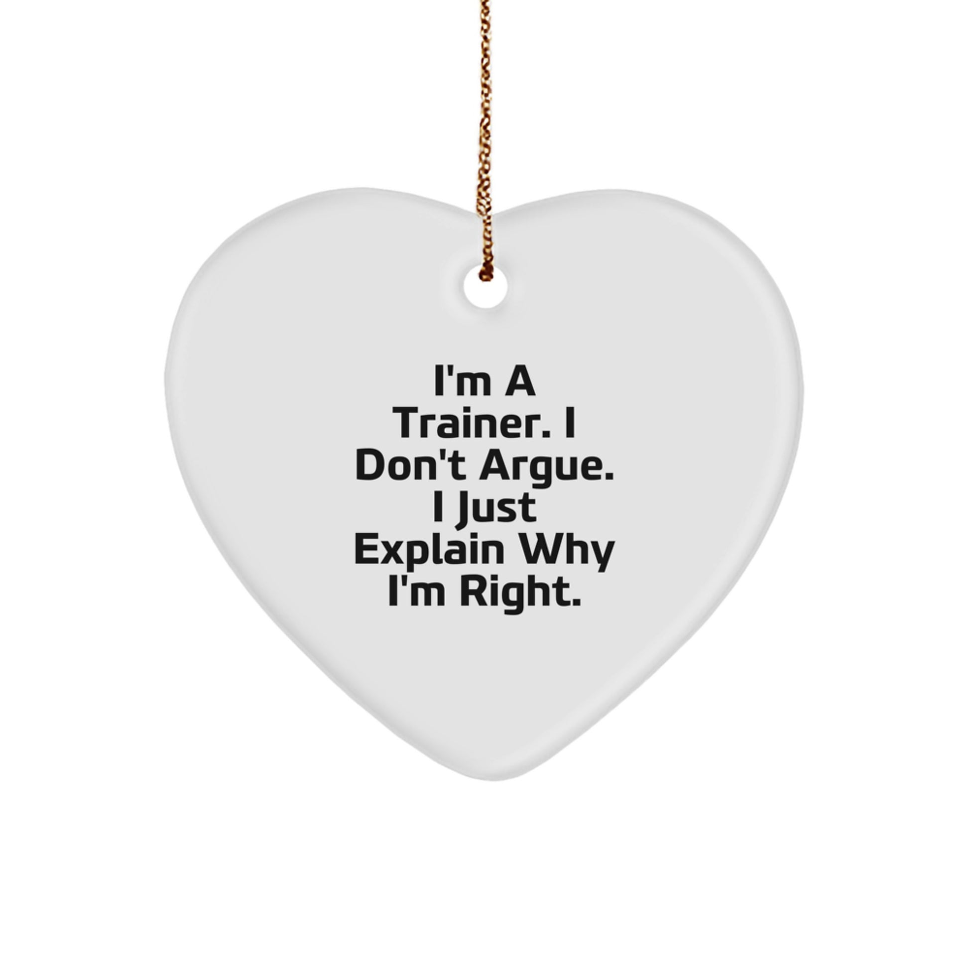 Funny Trainer Gifts from Friends for Men - I'm A Trainer Ornament, Christmas Unique Treasures - Image 1