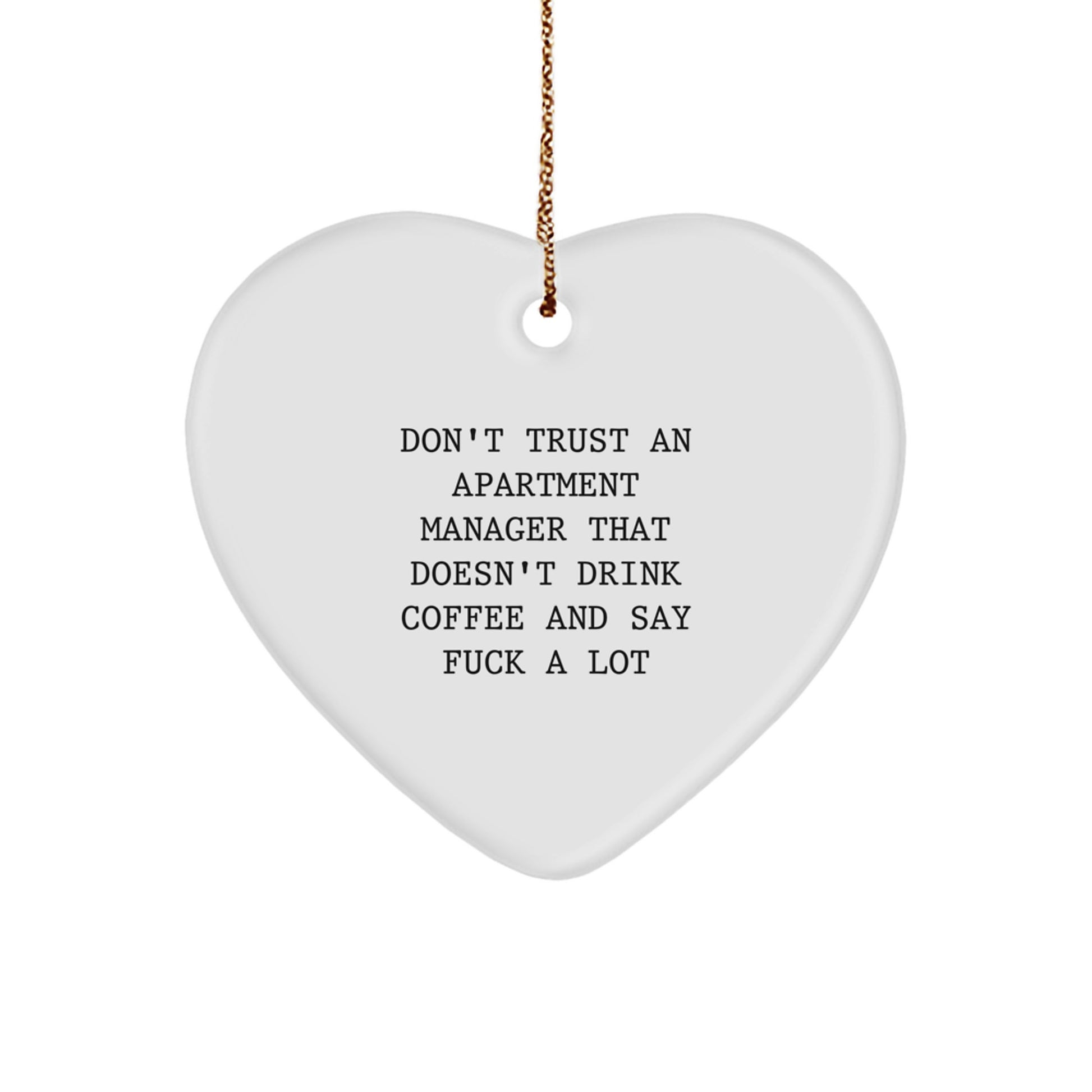 'Tis the Season for Coffee Lovers: Gifts from Friends and Family for the Apartment Manager Who Swears Like a Sailor, Christmas Unique Gifts for Heart Ornament Enthusiasts, Funny Quote Decor - Image 1