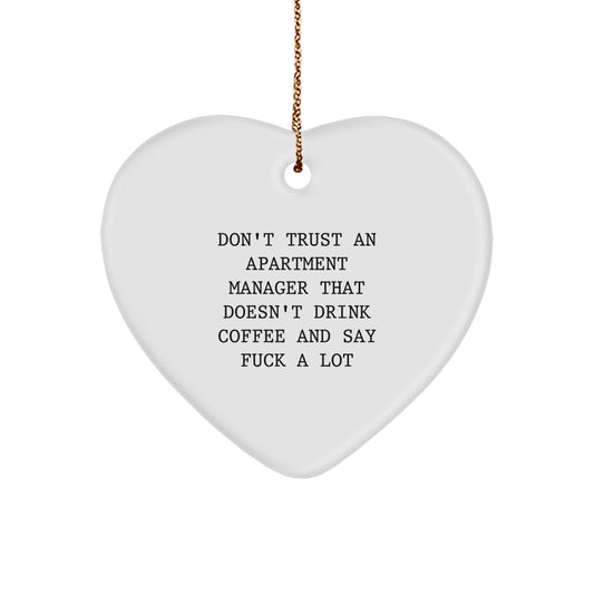 'Tis the Season for Coffee Lovers: Gifts from Friends and Family for the Apartment Manager Who Swears Like a Sailor, Christmas Unique Gifts for Heart Ornament Enthusiasts, Funny Quote Decor - Image 1