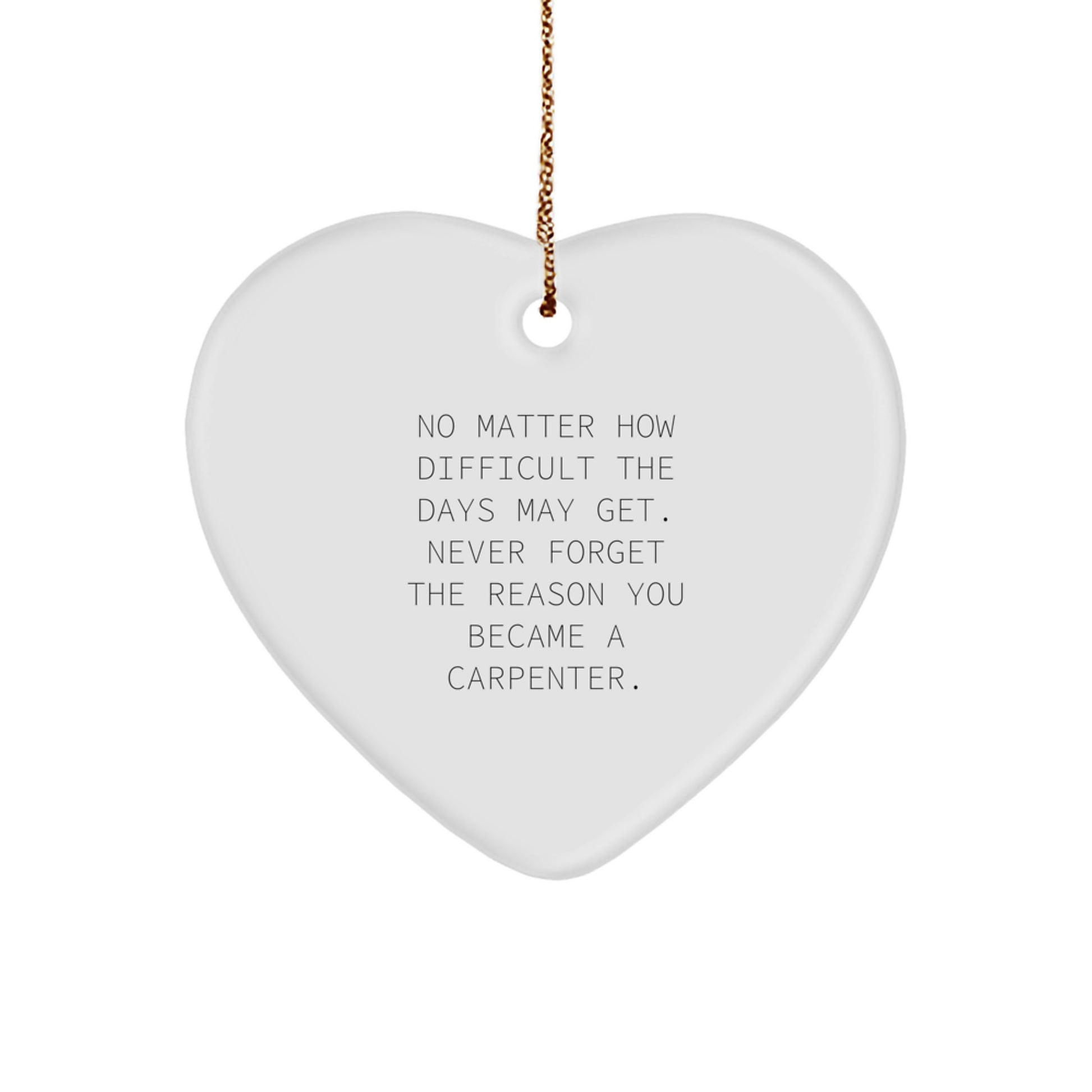 Carpenter's Heart Ornament Gifts from Friends - Christmas Unique Gifts for Men - Image 1