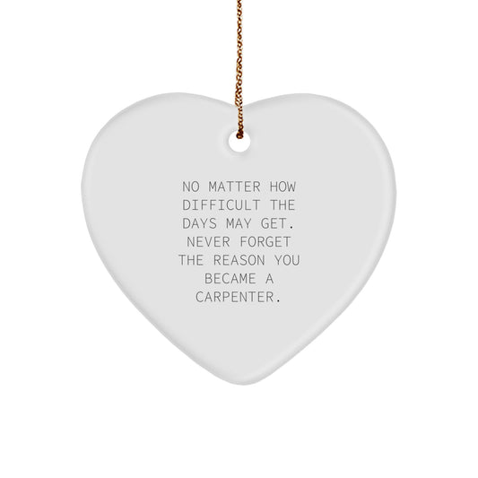 Carpenter's Heart Ornament Gifts from Friends - Christmas Unique Gifts for Men - Image 1