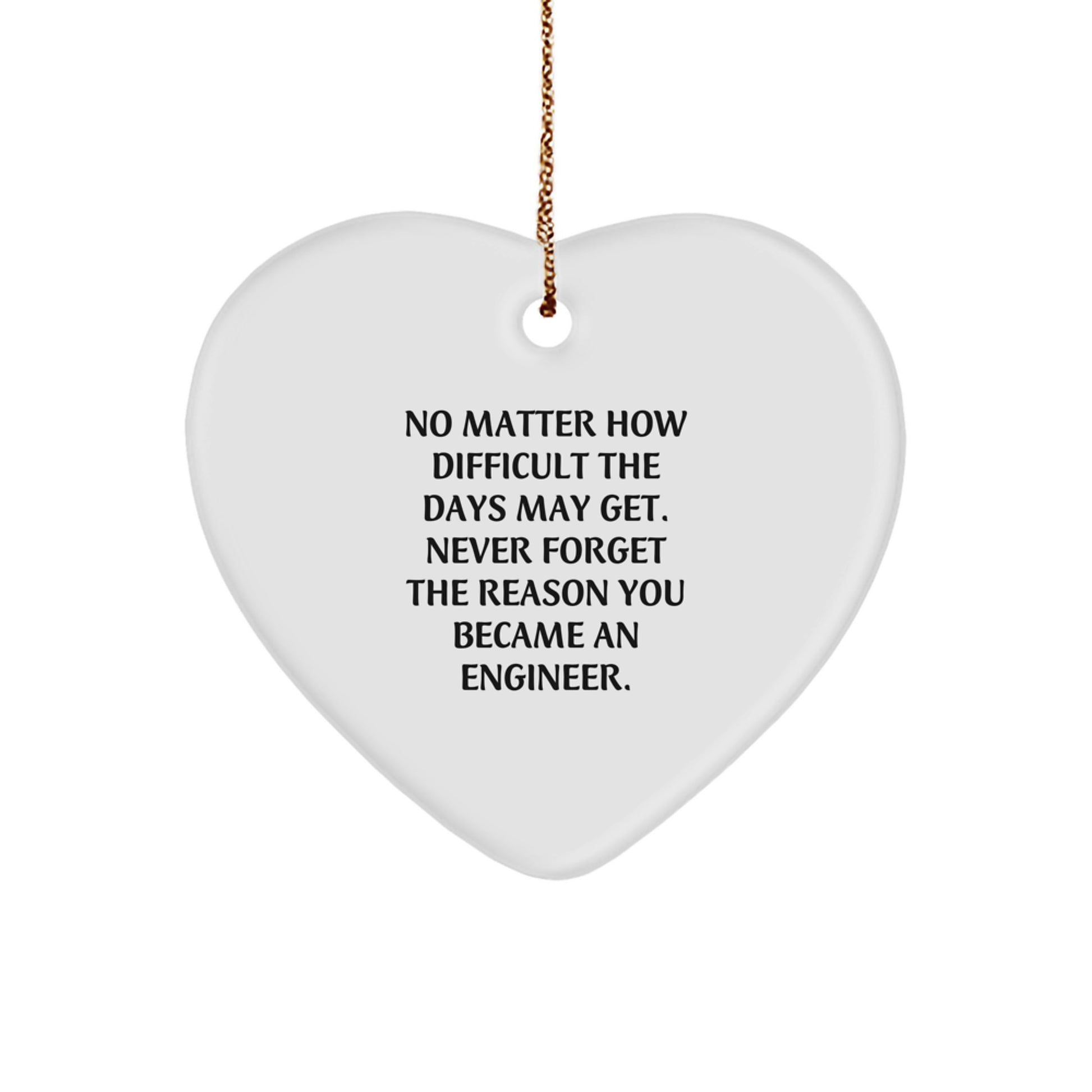 Engineer Heart Ornament Gifts from Men to Engineer Friends and Coworkers - Inspirational Christmas Unique Presents - Image 1