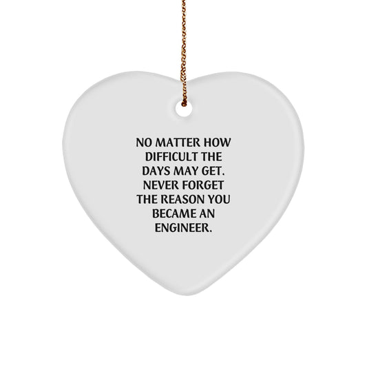 Engineer Heart Ornament Gifts from Men to Engineer Friends and Coworkers - Inspirational Christmas Unique Presents - Image 1