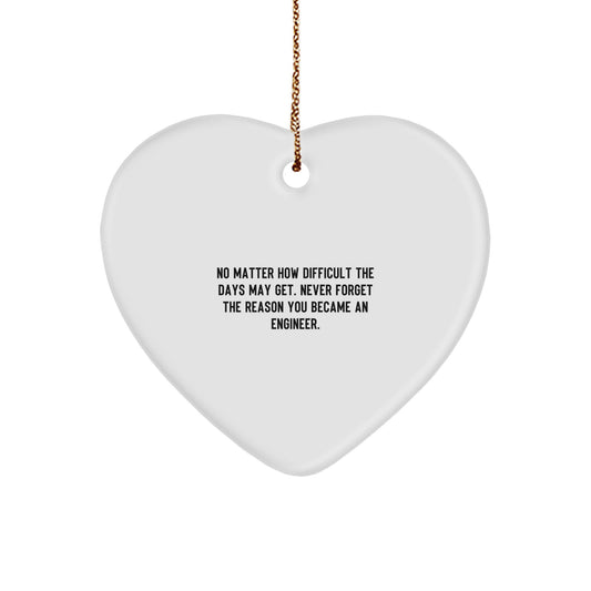Gifts from Friends for Engineer - Inspirational Heart Ornament for Christmas - Image 1
