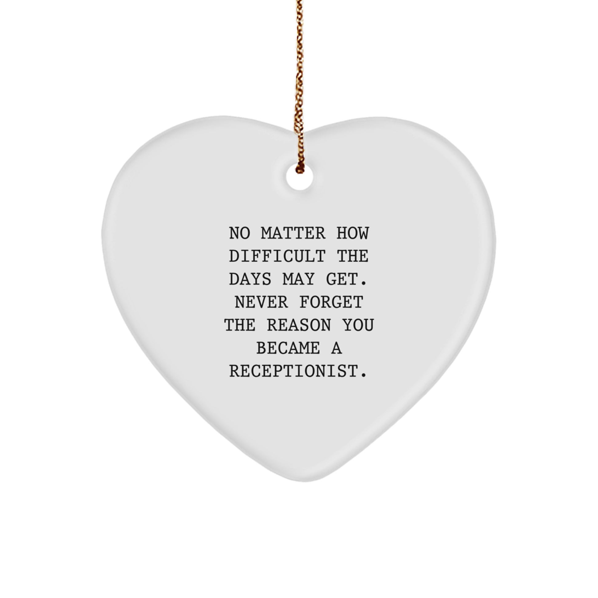 Heartfelt Encouragement for Receptionists, Funny Inspirational Christmas Unique Gifts from Friends, Coworkers, Family to Receptionist Men and Women - Image 1
