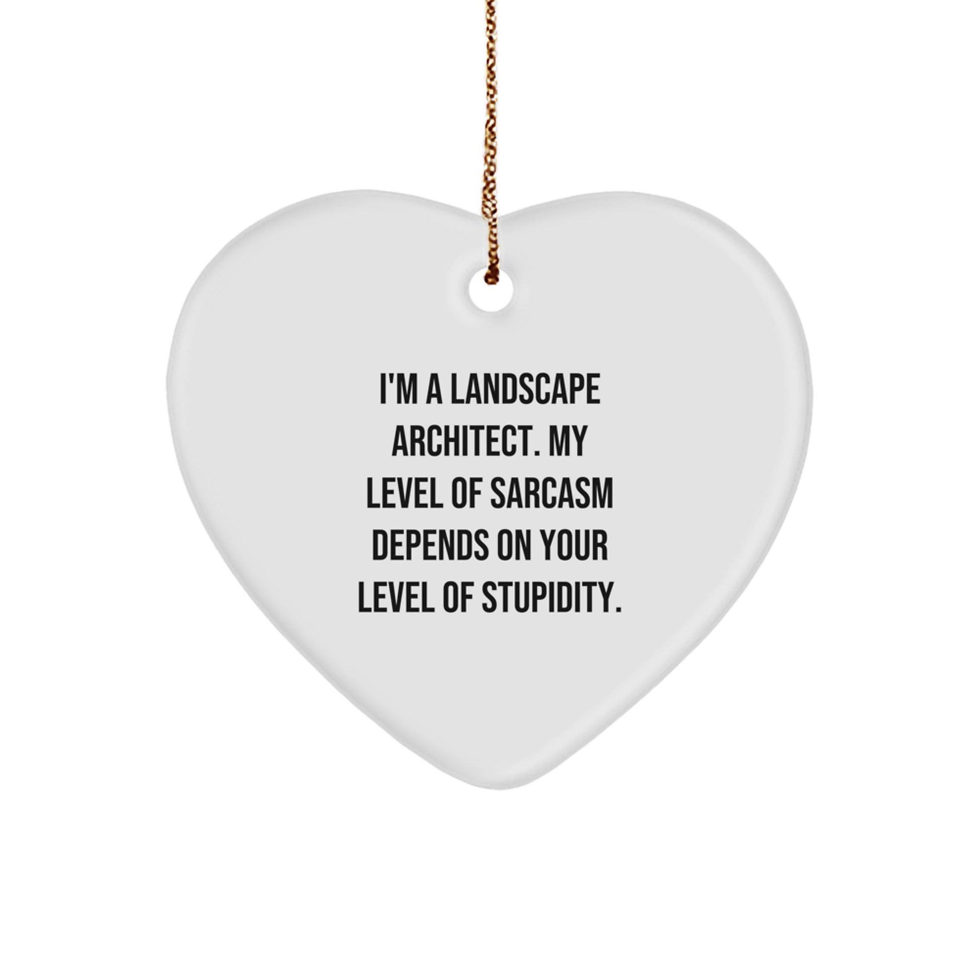 Funny Landscape Architect Gifts from Friends - Heart Ornament for Christmas - Image 1