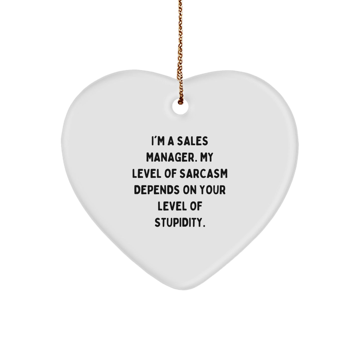 Funny Sales Manager Gifts from Men to Coworkers - Heart Ornament for Christmas - Image 1
