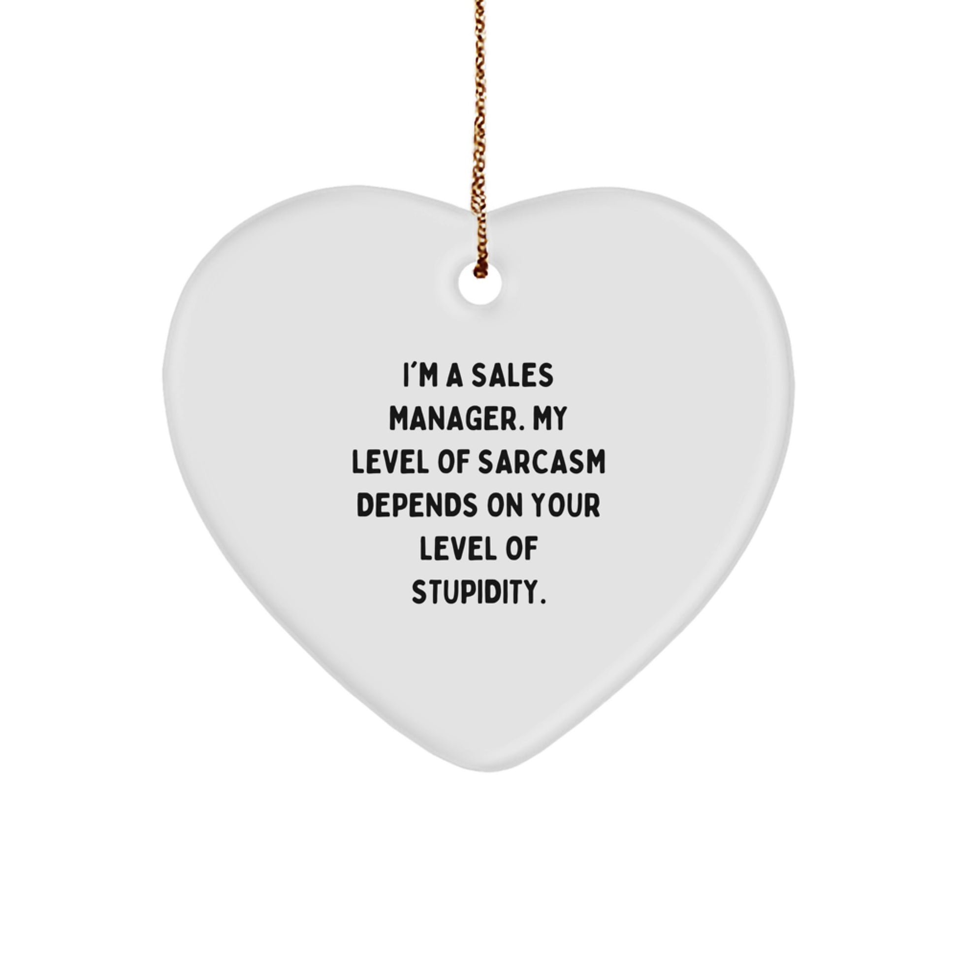 Funny Sales Manager Gifts from Men to Coworkers - Heart Ornament for Christmas - Image 1