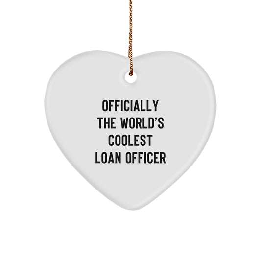 Funny Loan Officer Heart Ornament Gifts from Friends Coworkers Family for Christmas Unique Presents - Image 1
