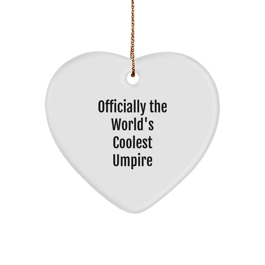 Coolest Umpire Gifts from Friends, Unique Heart Ornament for Christmas - Image 1