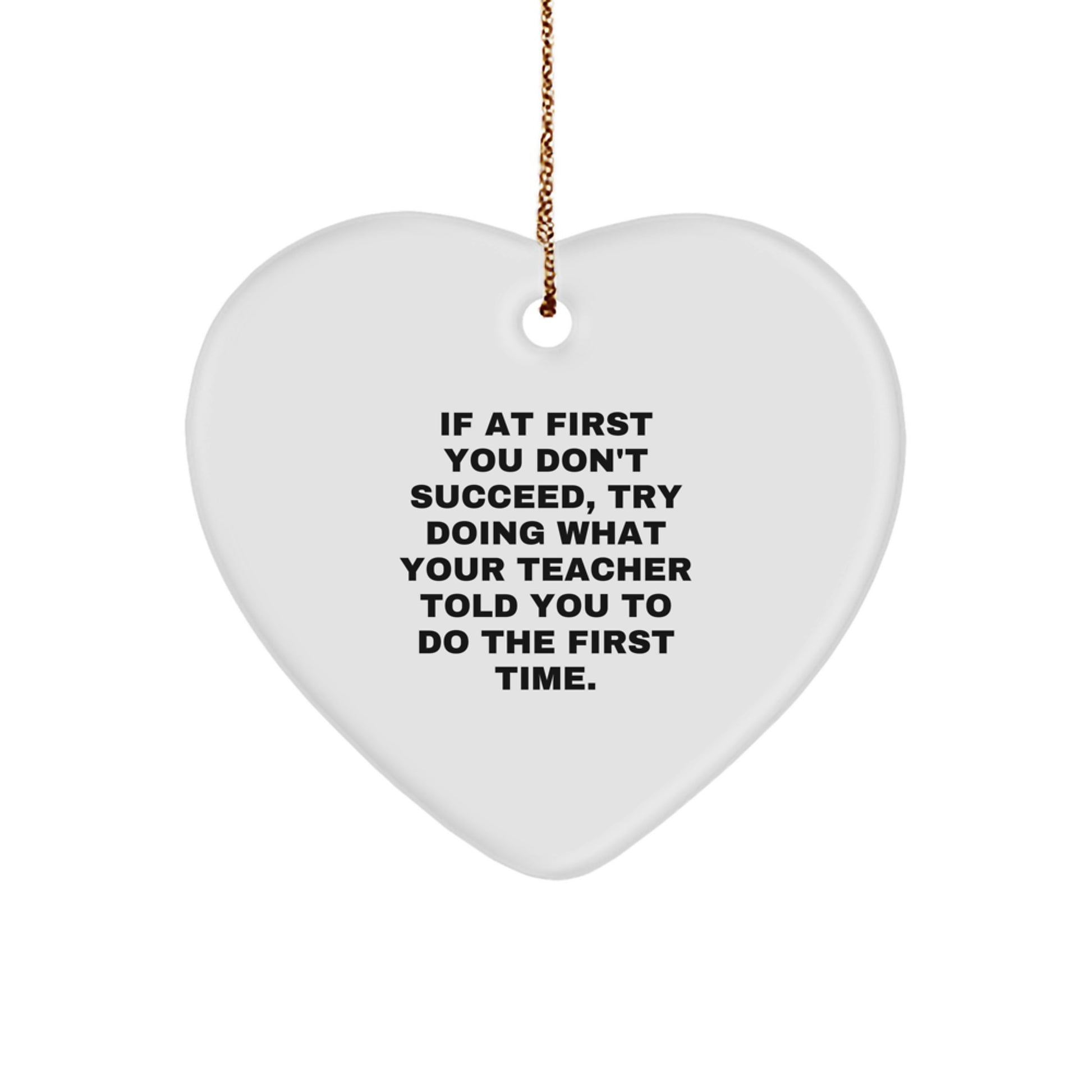 Teacher Heart Ornament, Funny Quote, Gifts from Family for Teacher, Christmas Unique Gift Ideas - Image 1