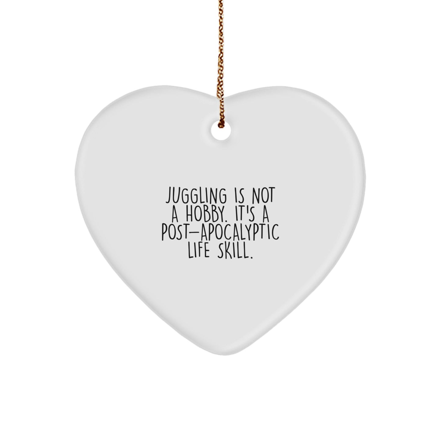 Funny Juggling Gifts for Juggling Enthusiasts - Heart Ornament from Friends, Unique Christmas Unique Gifts for Women, Men, Family, and Coworkers - Image 1