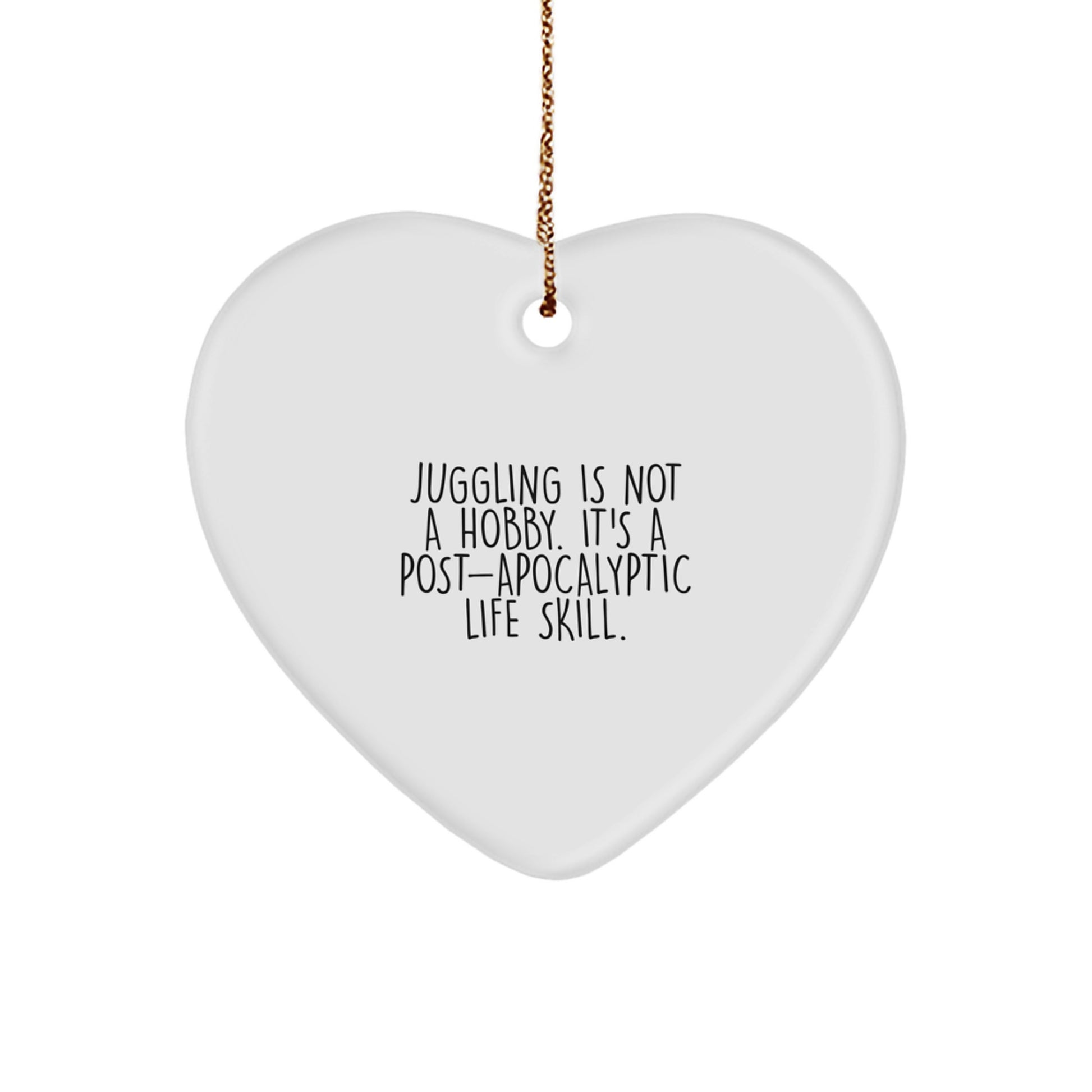 Funny Juggling Gifts for Juggling Enthusiasts - Heart Ornament from Friends, Unique Christmas Unique Gifts for Women, Men, Family, and Coworkers - Image 1