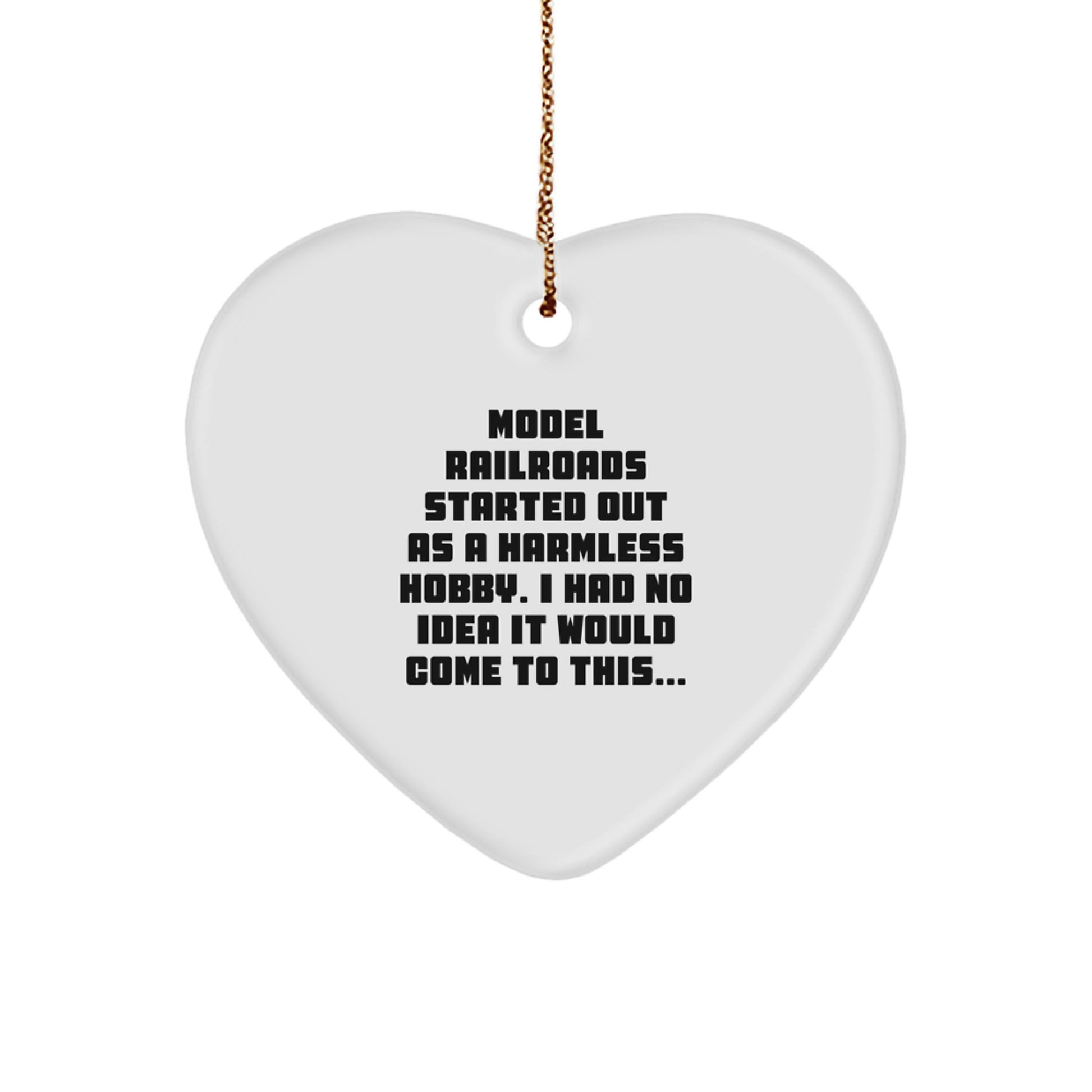 Model Railroads Gifts from Family - Heart Ornament for Christmas - Image 1