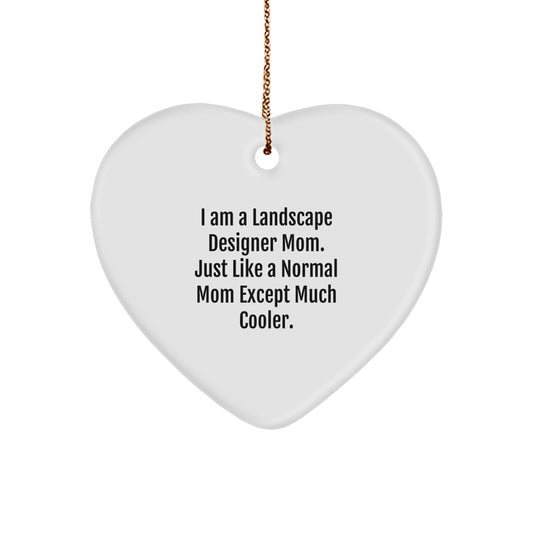 Landscape Designer Gifts, Funny Heart Ornament from Mom, Gifts for Landscape Designers, Christmas Unique Gifts from Family - Image 1