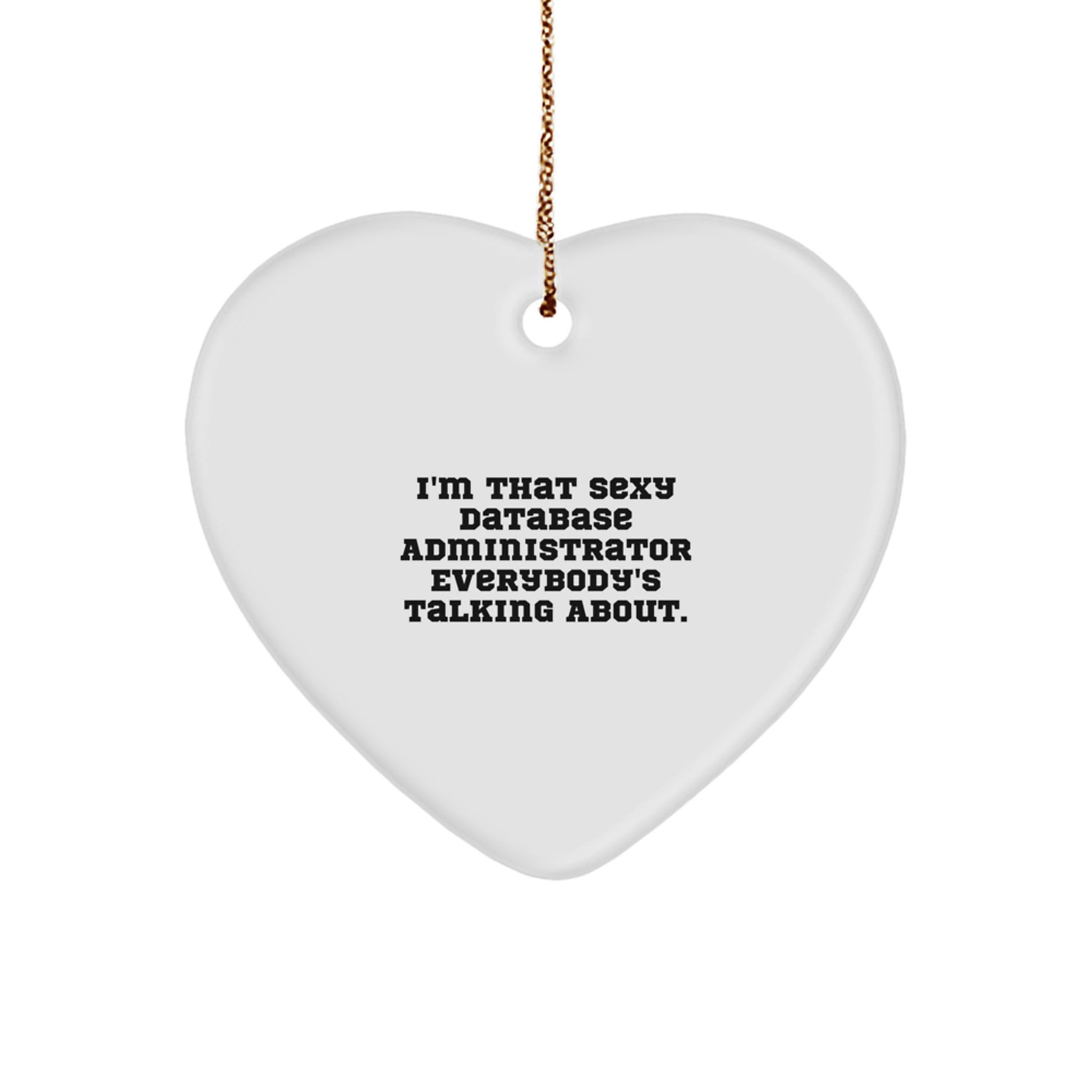 Sexy Database Administrator Heart Ornament, Funny Gift for Database Administrator, Gifts from Men to Friends, Christmas Unique Gifts - Image 1