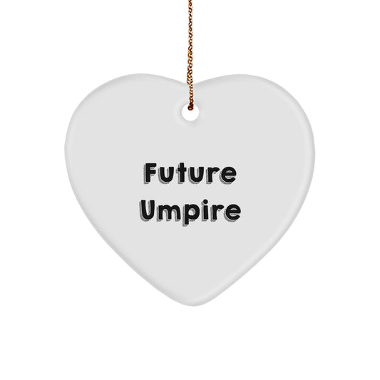 Umpire Gifts from Friends for Future Umpire, Funny Heart Ornament, Christmas Unique Gifts - Image 1