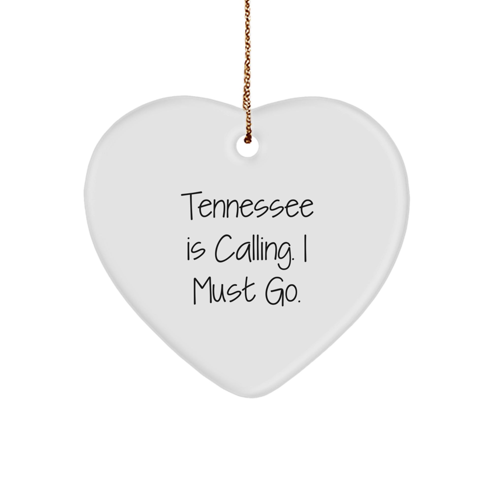 Tennessee-Inspired Funny Heart Ornament Gifts from Friends and Family for Tennessee Lovers, Unique Christmas Unique Gifts - Image 1