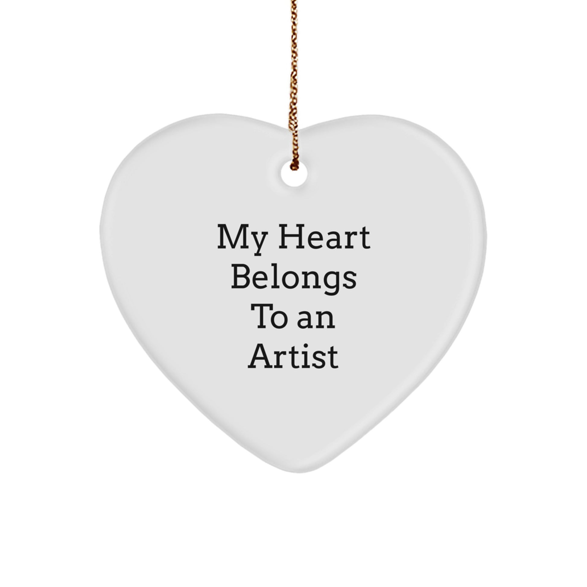 Artist Heart Ornament Gifts from Friends for My Heart Belongs To An Artist - Image 1