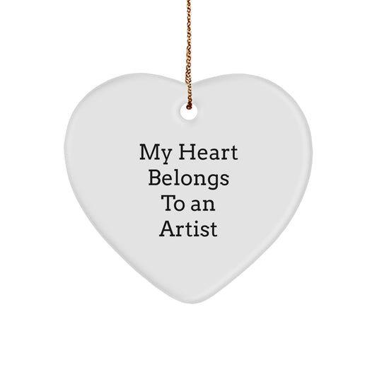 Artist Heart Ornament Gifts from Friends for My Heart Belongs To An Artist - Image 1