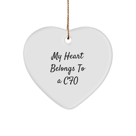 Funny CFO Gifts, Heart Ornament with 'My Heart Belongs To A CFO' Quote, Perfect for Christmas, Gifts from Men to CFO - Image 1