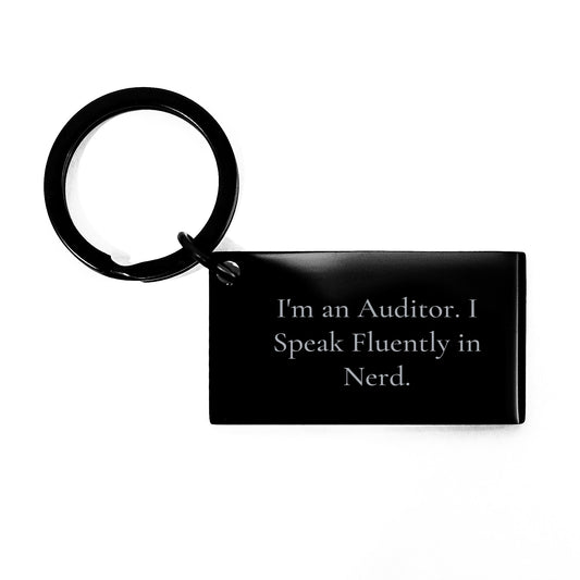 Auditor Keychain, Funny Quote, Graduation Unique Gifts from Friends for Men, Encouragement - Image 1
