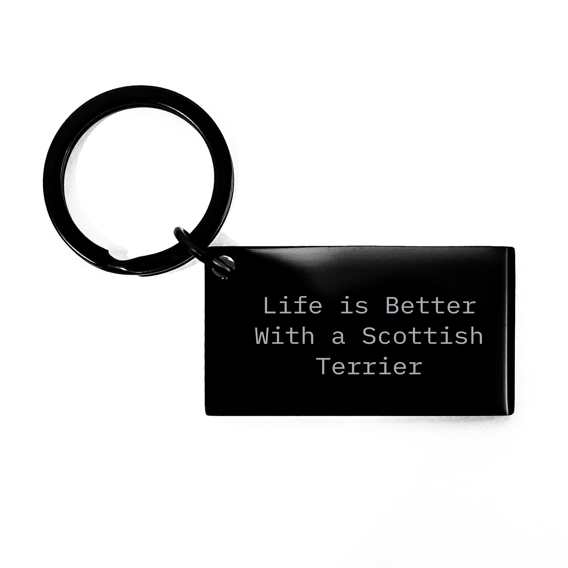 Scottish Terrier Dog Gifts from Men - Life Is Better With A Scottish Terrier Keychain for Graduation - Inspirational Quote - Image 1