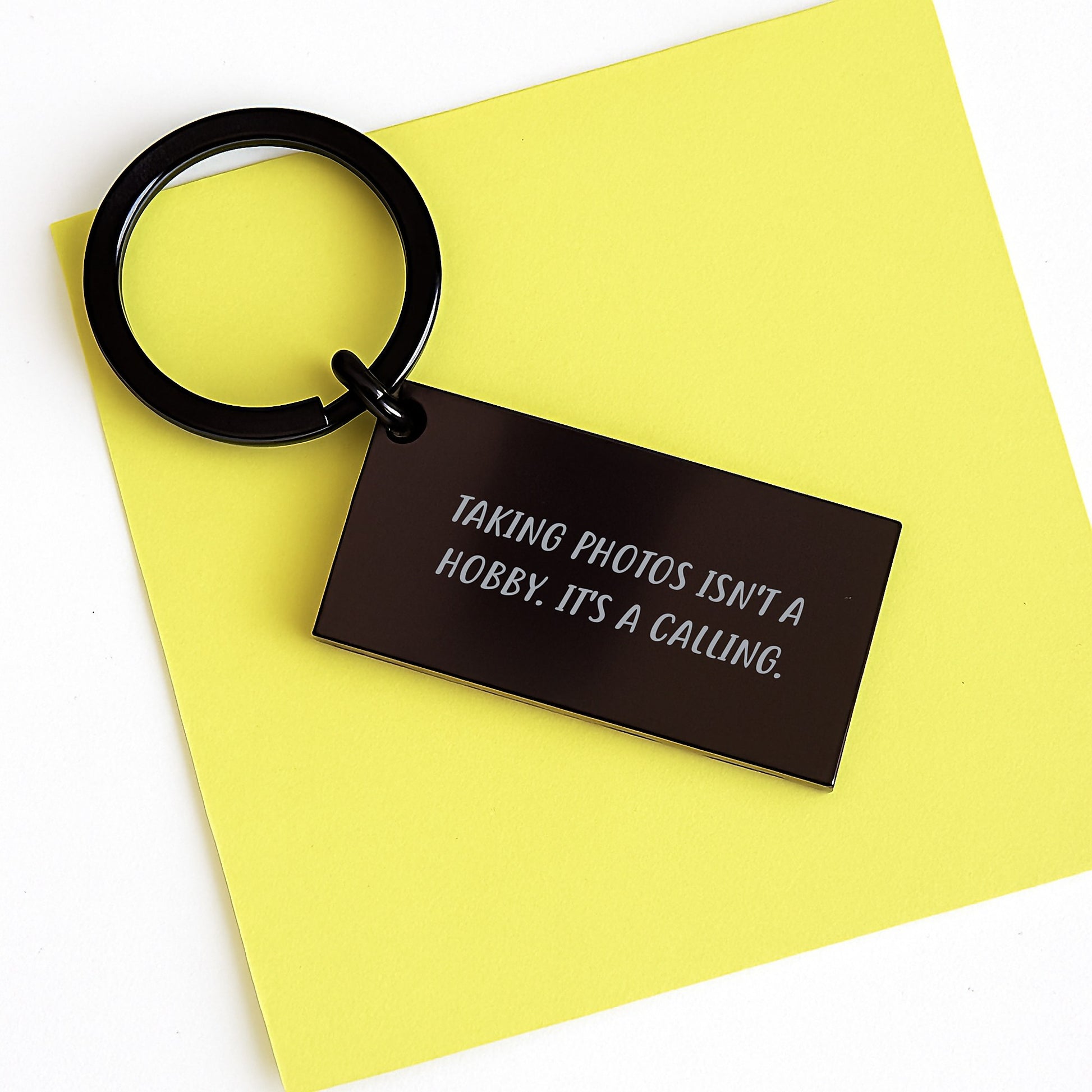 Funny Taking Photos Keychain Gifts from Men for Women, Christmas Unique Keychain with Inspirational Quote 'Taking Photos Isn't A Hobby. It's A Calling.' - Image 3