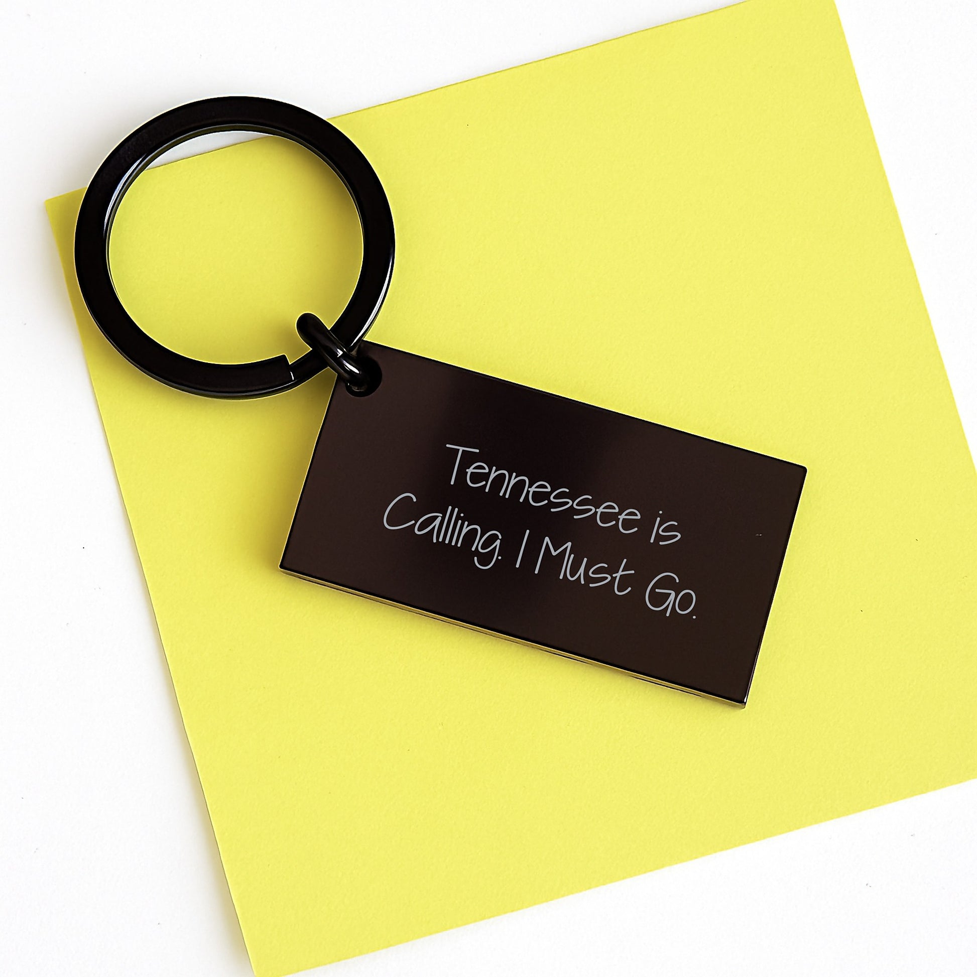 Tennessee Calling Gifts for Him, Funny Keychain, Birthday Unique Gifts from Family to Friends, Engraved with 'Tennessee Is Calling. I Must Go.' - Image 3