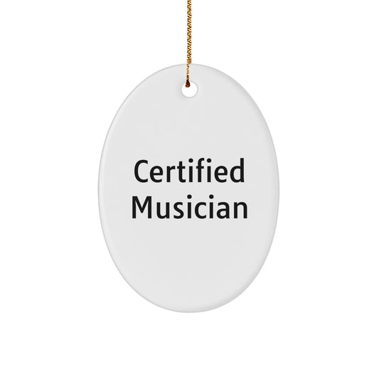Funny Musician Gifts from Friends for Christmas Oval Ornament - Image 1