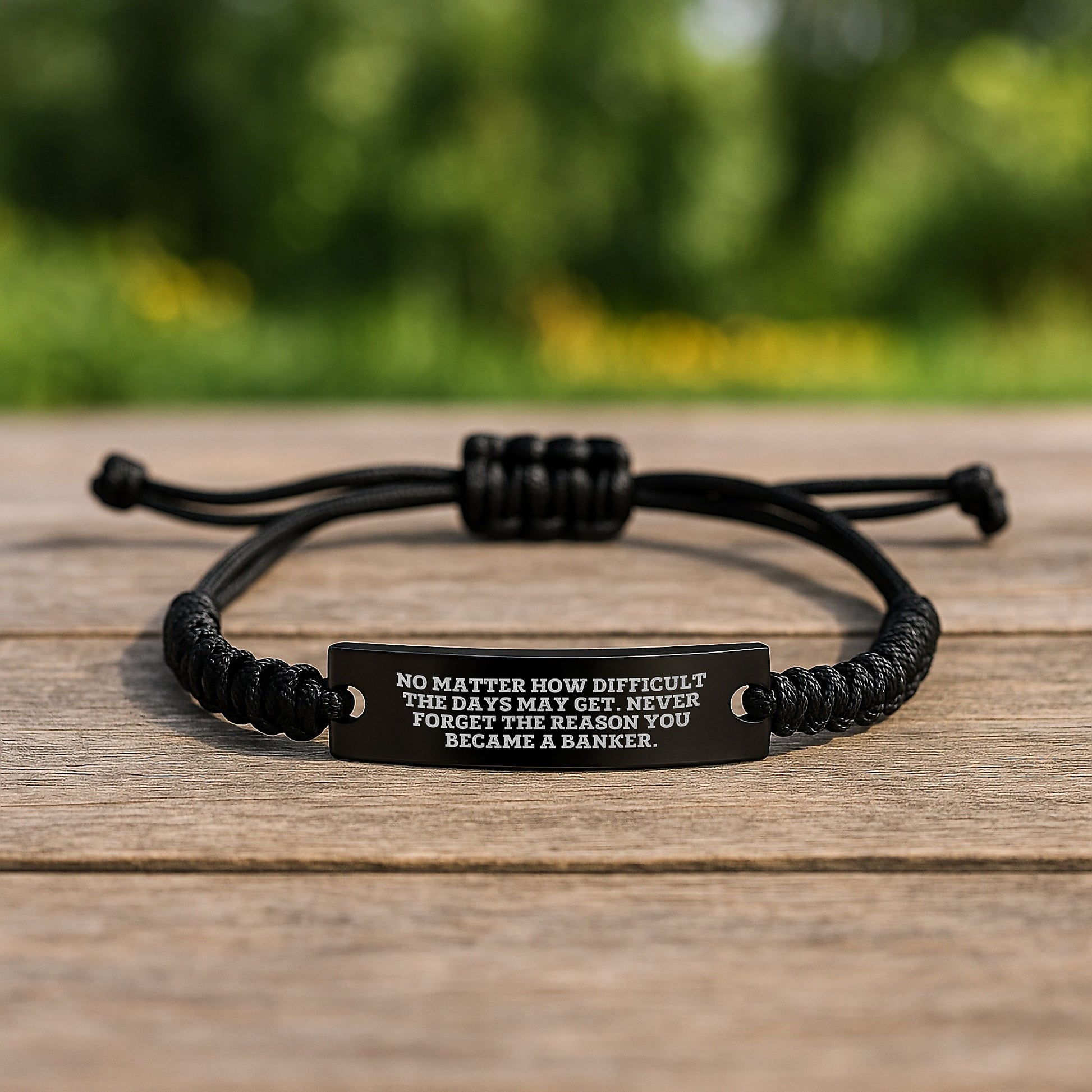 Banker Inspirational Rope Bracelet, Gifts from Family to Banker, No Matter How Difficult The Days May Get, Graduation Unique Gifts - Image 2