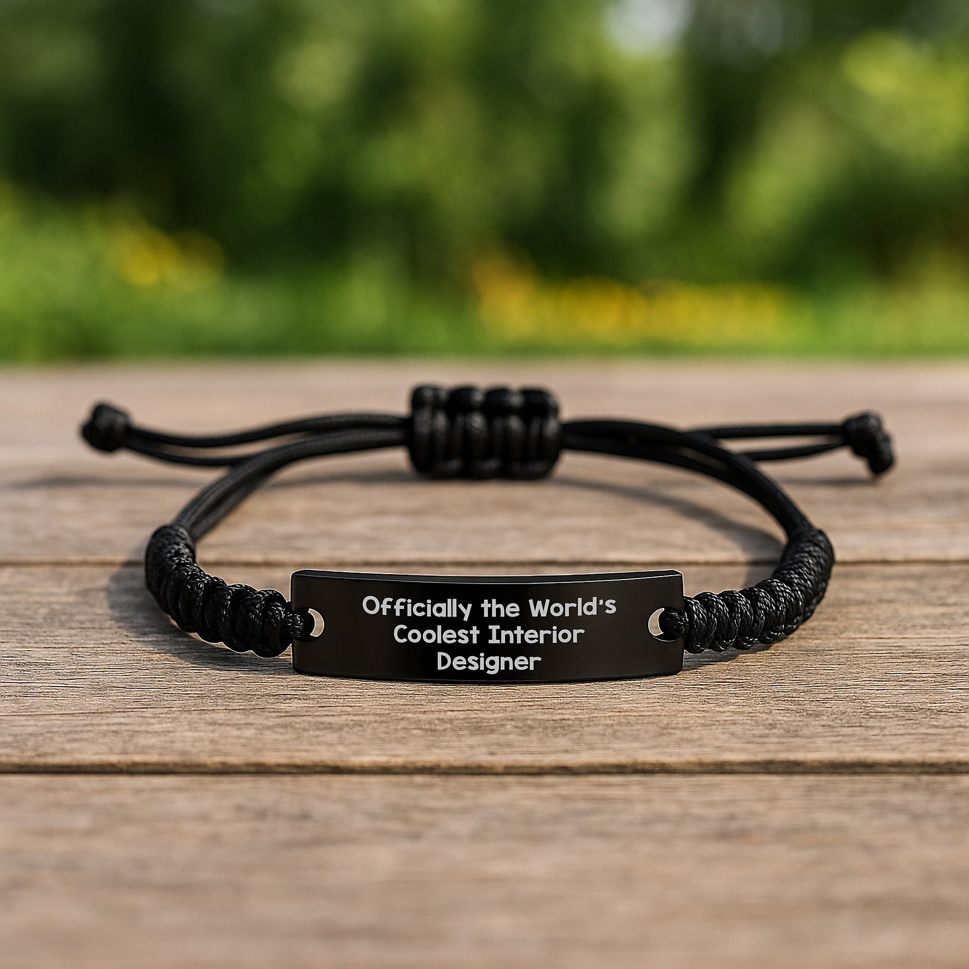 Funny Interior Designer Gifts - 'Officially The World's Coolest Interior Designer' Rope Bracelet for Men, Women, Friends, Coworkers, Family, Birthday Unique Gifts from Interior Designers - Image 2