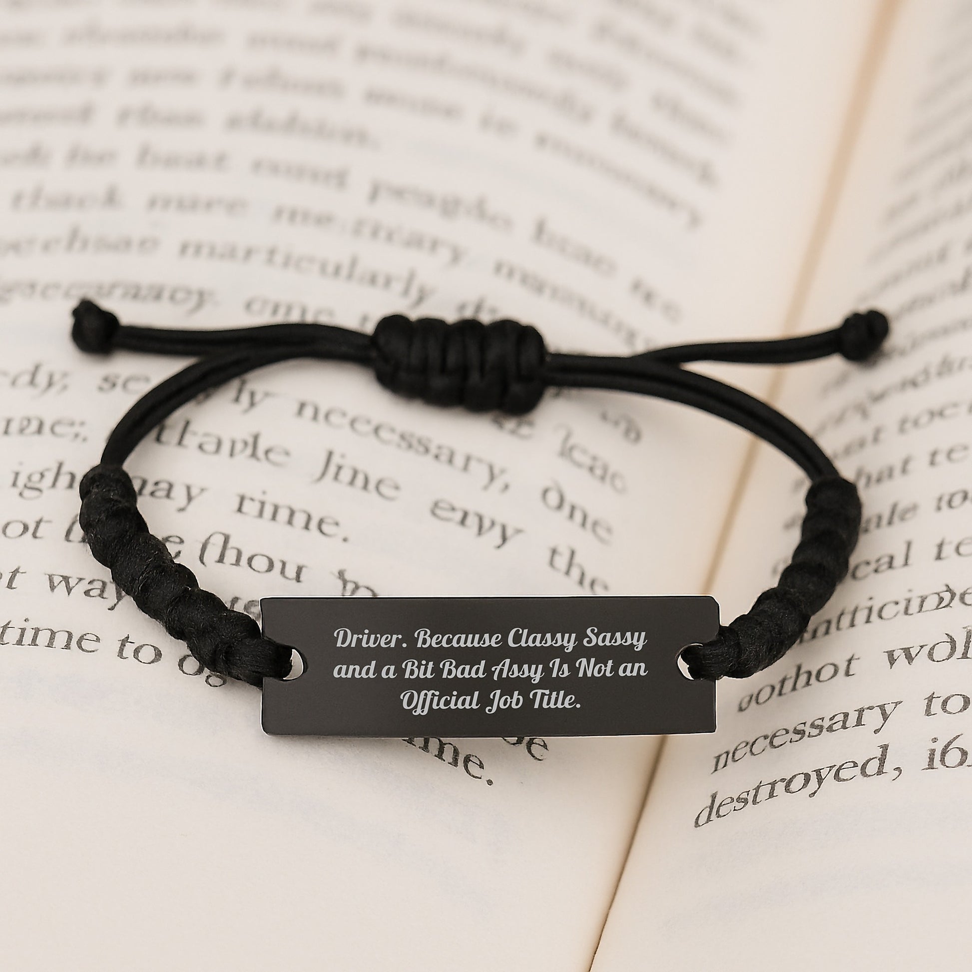 Funny Driver Gifts - Classy Sassy Rope Bracelet, Adjustable Men's Women's Friendship Gifts for Driver, Gifts from Friends, Coworkers, Family to Congratulations Graduation Unique Gifts - Image 3