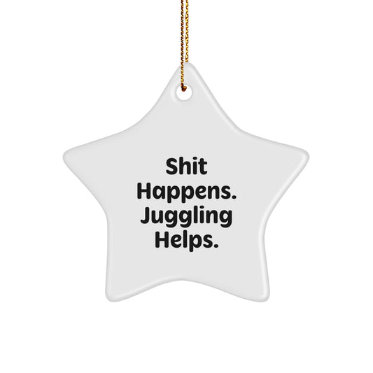 Funny Juggling Star Ornament, Gifts from Men to Juggling Enthusiasts, Christmas Unique Juggling Help Gifts for Juggling Lovers - Image 1