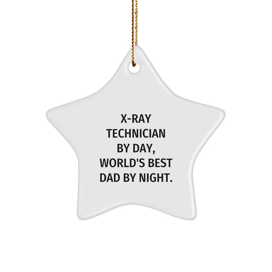 X-Ray Technician Gifts from Men, X-Ray Technician Star Ornament, Funny Quote, Christmas Unique Gifts - Image 1