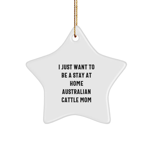 Australian Cattle Dog Mom's Funny Star Ornament Gifts from Friends for Christmas - Image 1