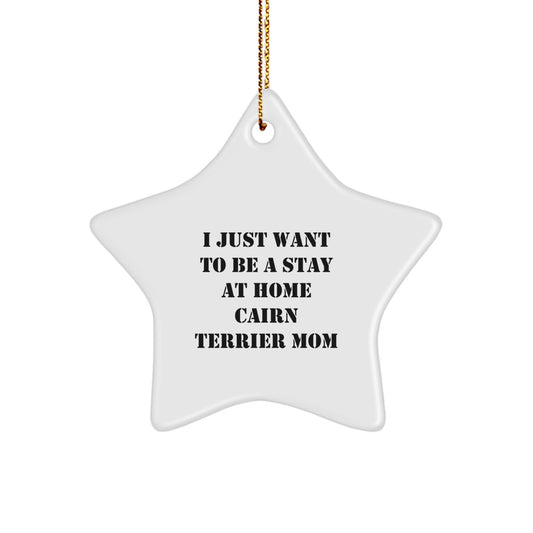 Funny Cairn Terrier Dog Mom Star Ornament, Gifts from Family to Cairn Terrier Dog Lovers, Christmas Unique Gifts - Image 1