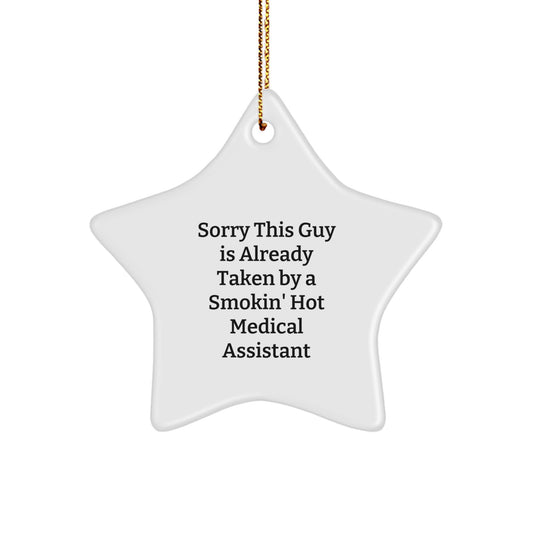 Funny Medical Assistant Gifts, Star Ornament with Quote, Gifts from Friends, Christmas Unique Gifts for Medical Assistant - Image 1