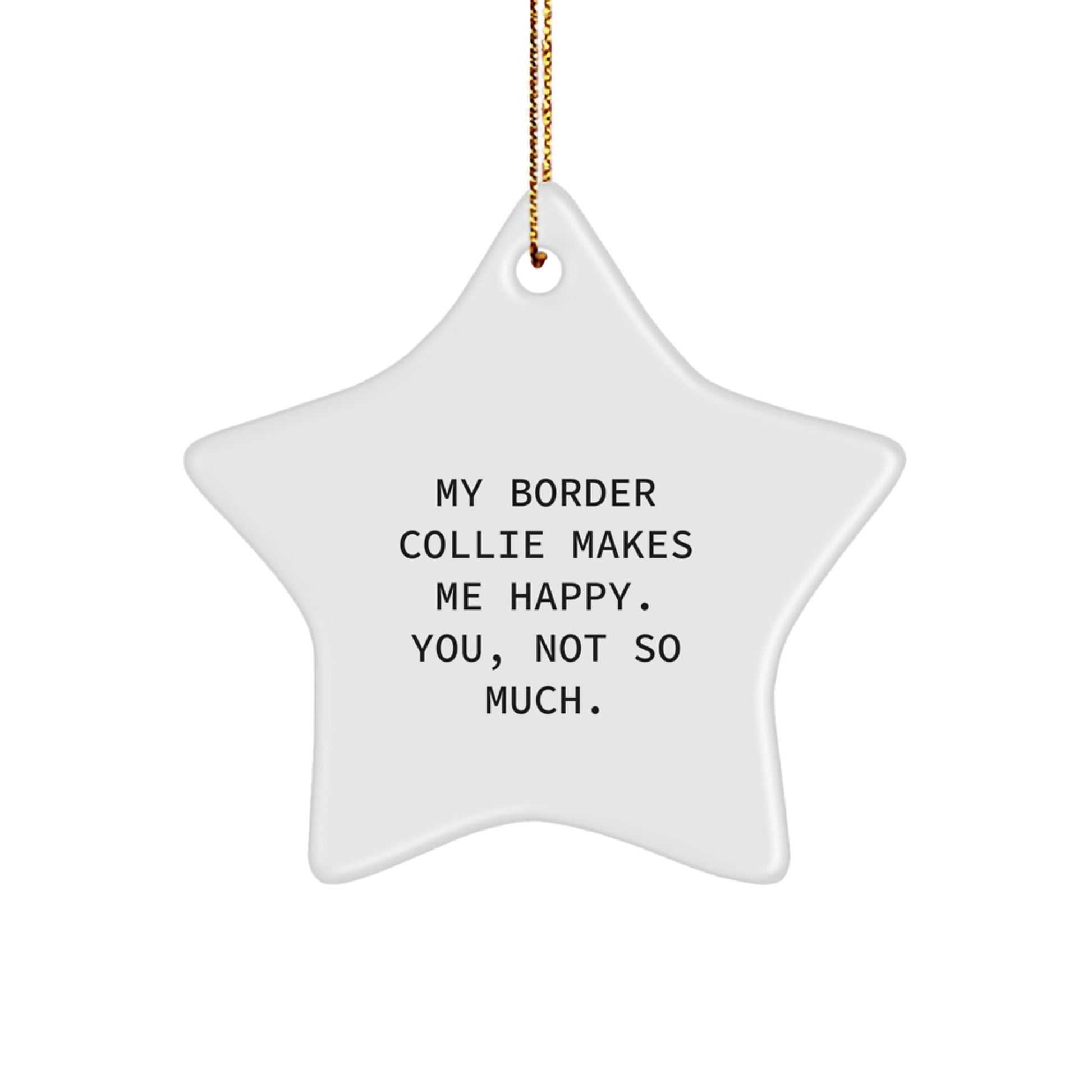 Funny Border Collie Dog Lover Star Ornament Gifts from Men to Friends Christmas Unique Finds - Image 1