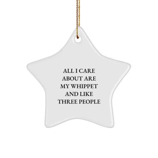 Whippet Dog Star Ornament Gifts from Friends for Whippet Dog Lovers Christmas Unique - Image 1