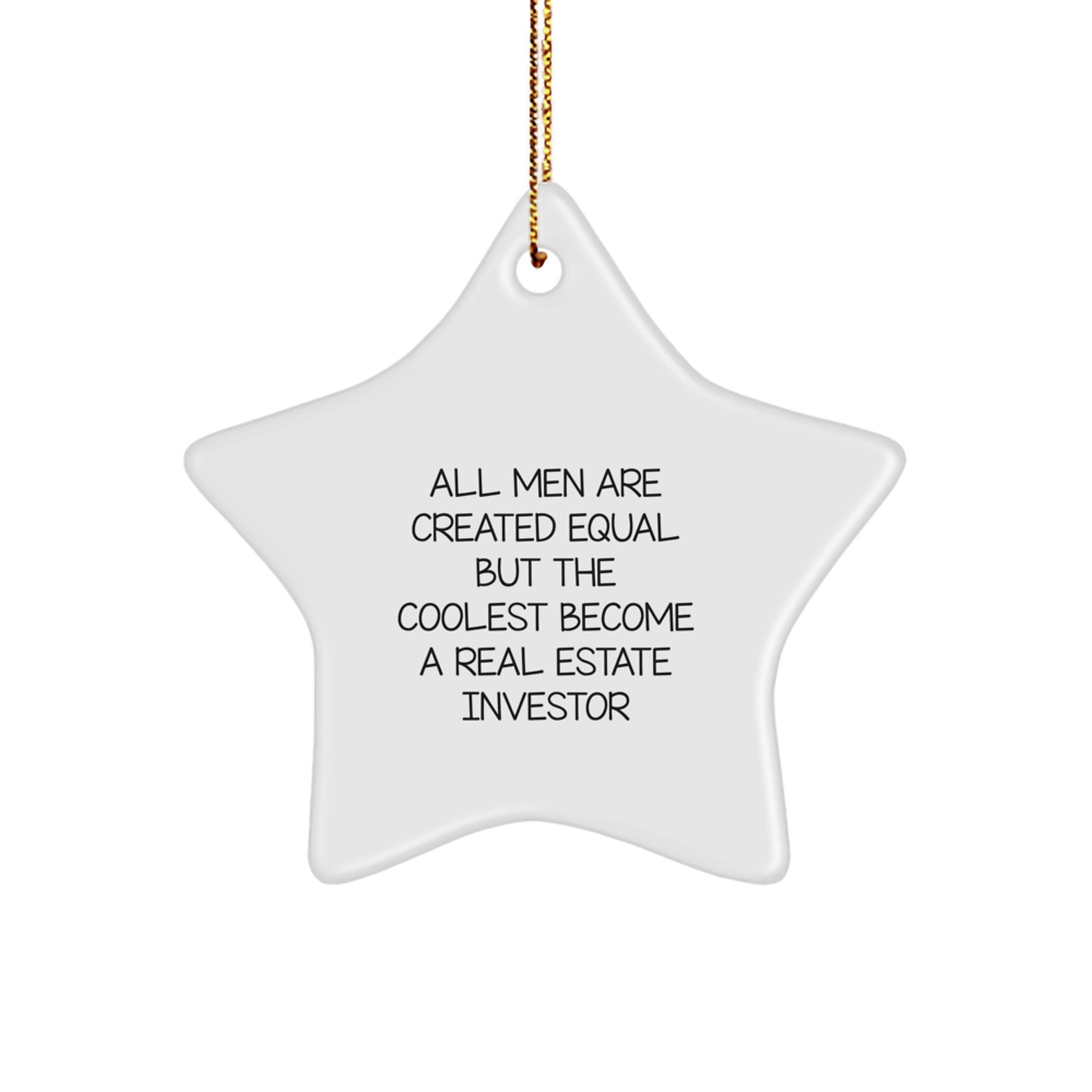 Funny Real Estate Investor Gifts from Men - Star Ornament for Christmas Unique Presents for Real Estate Investors - Image 1