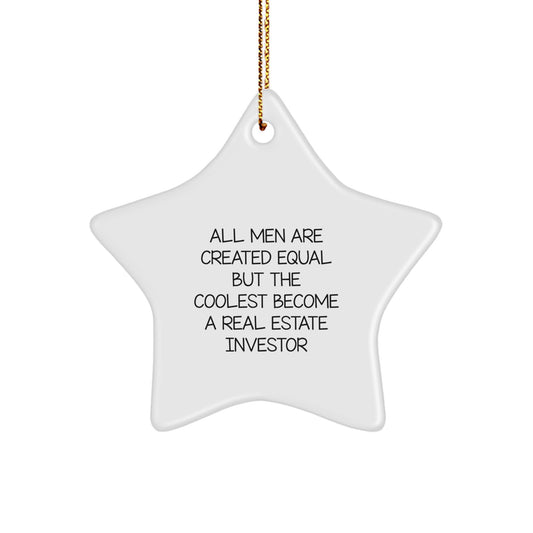 Funny Real Estate Investor Gifts from Men - Star Ornament for Christmas Unique Presents for Real Estate Investors - Image 1