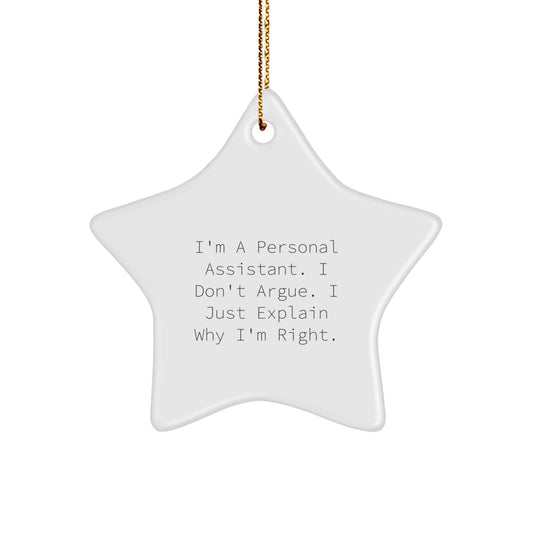 Funny Personal Assistant Gifts from Friends for Christmas - Star Ornament - Image 1