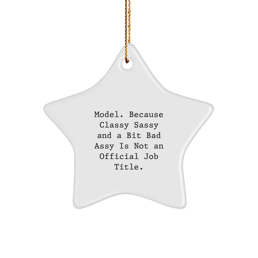 Model Gifts Star Ornament Funny Quote Christmas Unique Gifts from Friends for Model - Image 1