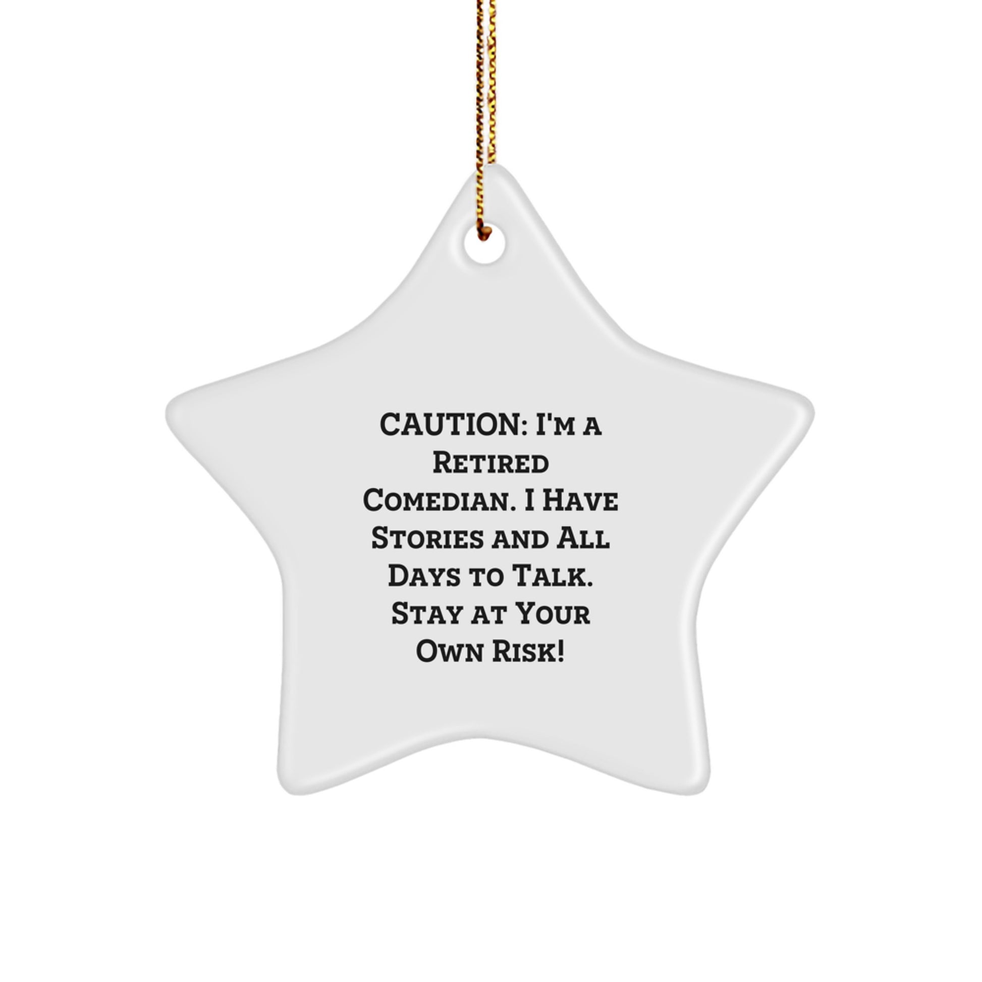 Comedian's Laughter Gift from Friends, Funny Star Ornament for Christmas Tree - Image 1