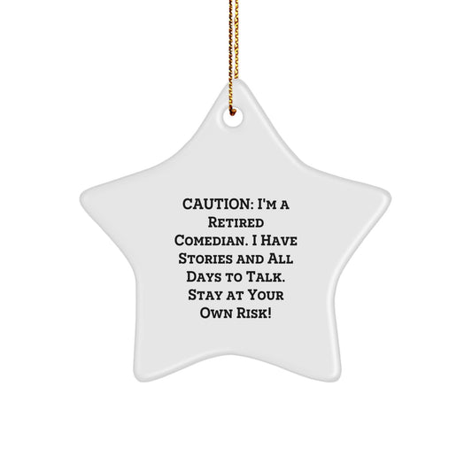 Comedian's Laughter Gift from Friends, Funny Star Ornament for Christmas Tree - Image 1